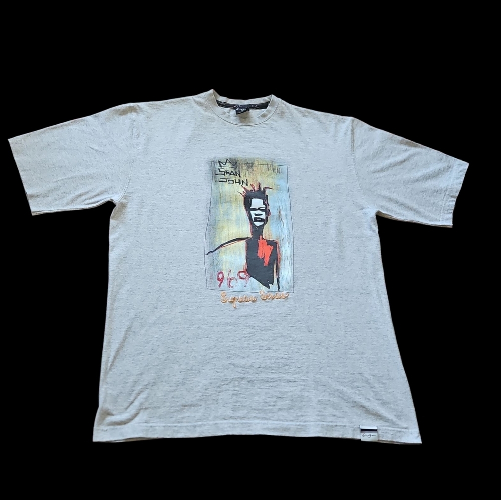 Sean John T-shirt Vintage Collection Short Sleeves in Grey Mens L